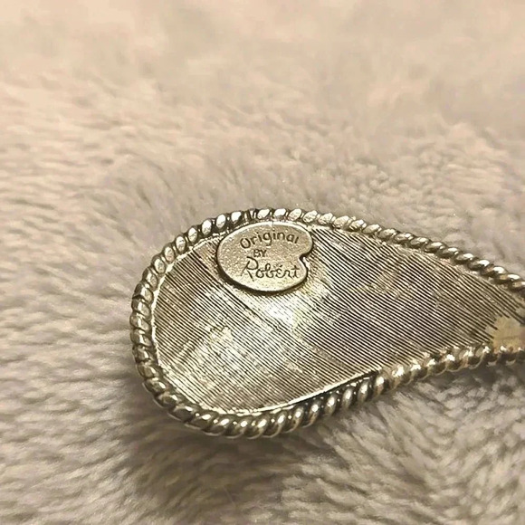 #388 VINTAGE Original By Robert silver tone earring - Picture 5 of 5